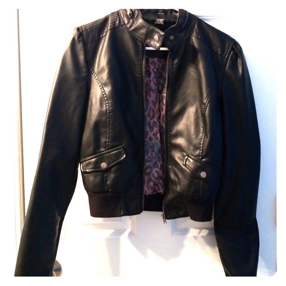 Faux leather jacket